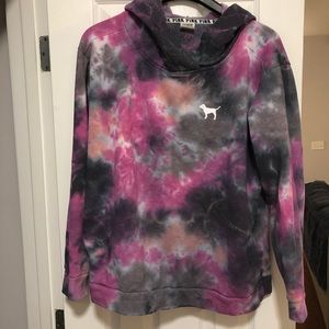 PINK Victoria’s Secret Tunic Hoodie Tie Dye Large